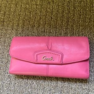 Coach hot pink wallet